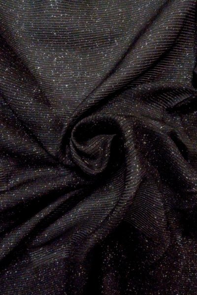 Photo9: O0902X Vintage Japanese kimono   Black HAORI short jacket for women / Silk. Dot   (Grade D) (9)