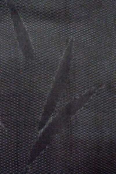 Photo6: O0902Y Vintage Japanese kimono   Black HAORI short jacket for women / Linen. Bamboo leaf   (Grade A) (6)