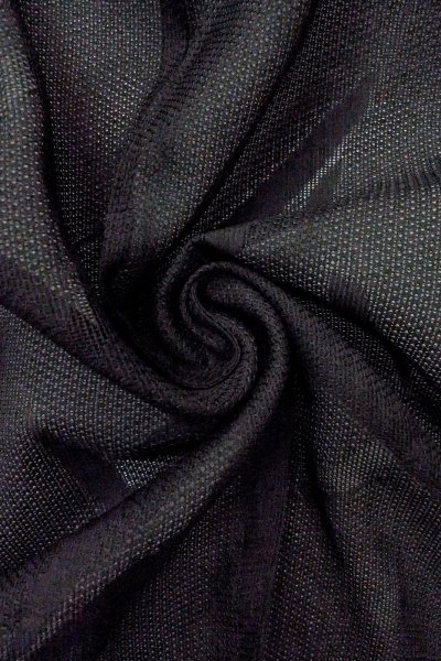 Photo13: O0902Y Vintage Japanese kimono   Black HAORI short jacket for women / Linen. Bamboo leaf   (Grade A) (13)