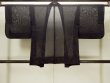 Photo2: Mint O0902Z Vintage Japanese kimono   Black HAORI short jacket for women / Silk. Tall grass   (Grade A) (2)