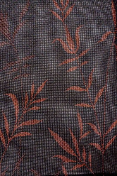 Photo5: Mint O0902Z Vintage Japanese kimono   Black HAORI short jacket for women / Silk. Tall grass   (Grade A) (5)