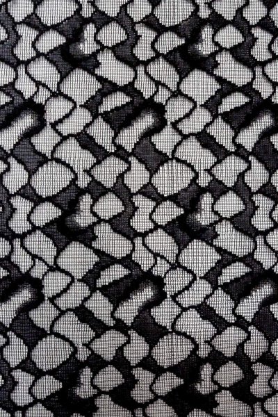 Photo5: Mint O0903A Vintage Japanese kimono   Black DOCHUGI outer coat for women / Synthetic. Abstract pattern Lace fabric  (Grade A) (5)