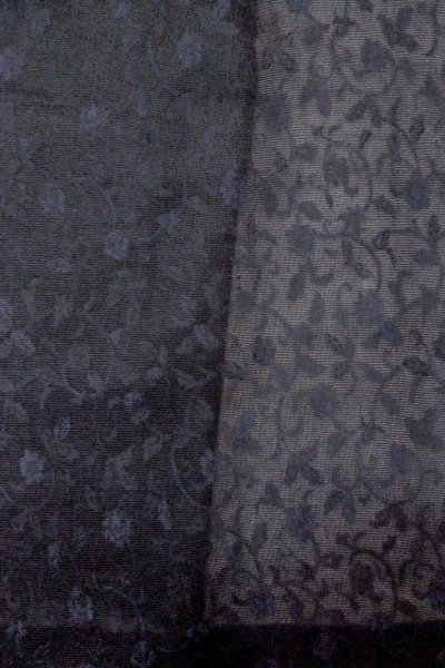 Photo4: Mint O0903C Vintage Japanese kimono   Black HAORI short jacket for women / Synthetic. Chinese flower,   (Grade A) (4)