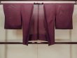 Photo1: O0903D Vintage Japanese kimono  Dark Purple HAORI short jacket for women / Silk. Stream,   (Grade D) (1)