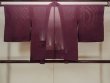 Photo2: O0903D Vintage Japanese kimono  Dark Purple HAORI short jacket for women / Silk. Stream,   (Grade D) (2)