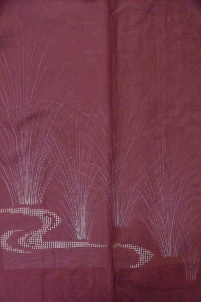 Photo3: O0903D Vintage Japanese kimono  Dark Purple HAORI short jacket for women / Silk. Stream,   (Grade D) (3)