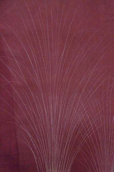 Photo4: O0903D Vintage Japanese kimono  Dark Purple HAORI short jacket for women / Silk. Stream,   (Grade D) (4)