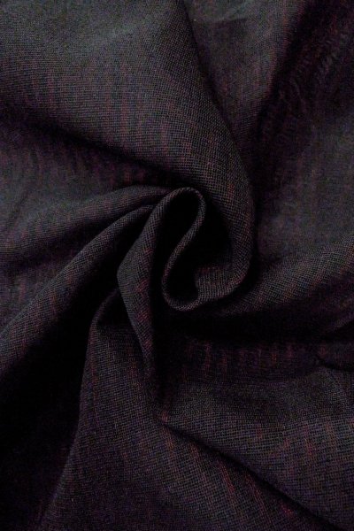 Photo10: O0909A Vintage Japanese kimono   Black HAORI short jacket for women / Silk. Stripes   (Grade B) (10)