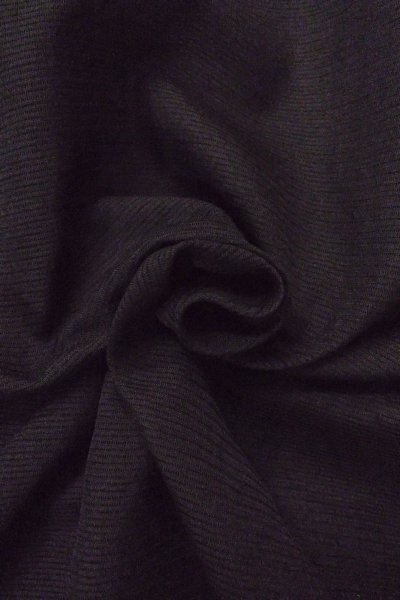 Photo9: O0909B Vintage Japanese kimono   Black HAORI short jacket for women / Silk. Stripes,   (Grade B) (9)