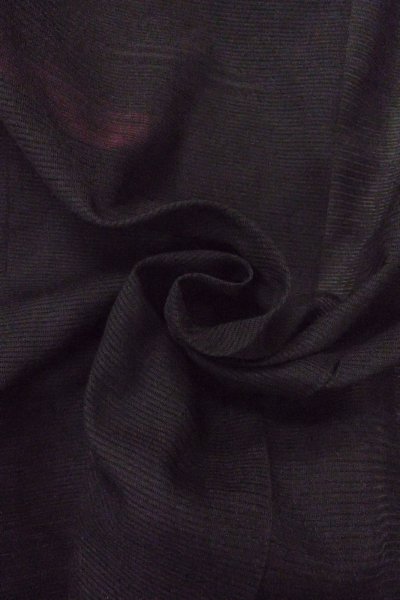 Photo10: O0909B Vintage Japanese kimono   Black HAORI short jacket for women / Silk. Stripes,   (Grade B) (10)