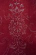 Photo5: O0909D Vintage Japanese kimono  Dark Red HAORI short jacket for women / Silk. Flower,   (Grade B) (5)