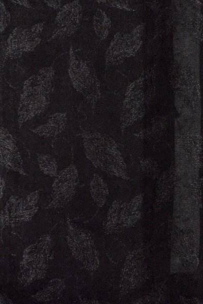 Photo4: Mint O0909F Vintage Japanese kimono   Black HAORI short jacket for women / Silk. Leaf   (Grade A) (4)