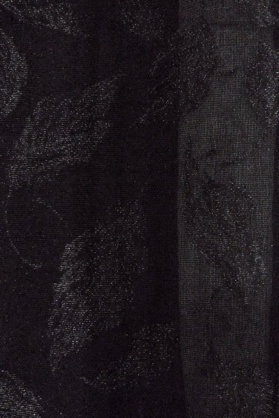 Photo6: Mint O0909F Vintage Japanese kimono   Black HAORI short jacket for women / Silk. Leaf   (Grade A) (6)