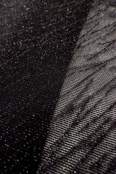 Photo8: O0909G Vintage Japanese kimono   Black HAORI short jacket for women / Silk. Line,   (Grade C) (8)