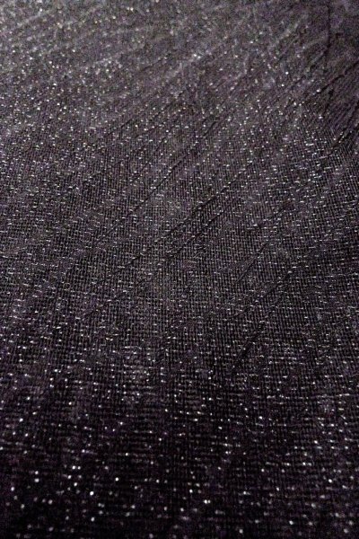 Photo9: O0909G Vintage Japanese kimono   Black HAORI short jacket for women / Silk. Line,   (Grade C) (9)