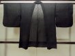 Photo2: O0909H Vintage Japanese kimono   Black HAORI short jacket for women / Silk. Swirl,   (Grade B) (2)