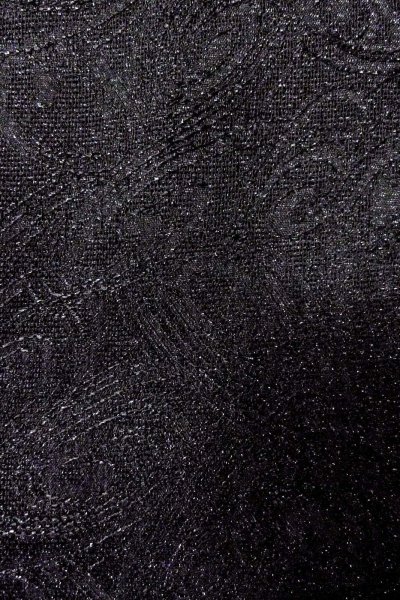 Photo7: O0909H Vintage Japanese kimono   Black HAORI short jacket for women / Silk. Swirl,   (Grade B) (7)