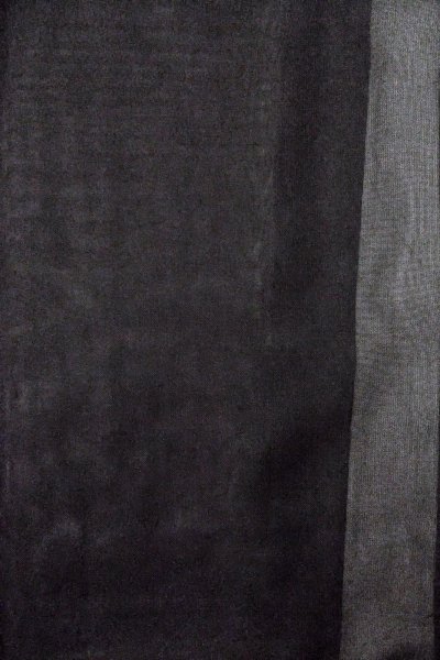 Photo3: O0909I Vintage Japanese kimono   Black HAORI short jacket for women / Silk. Tall grass   (Grade B) (3)