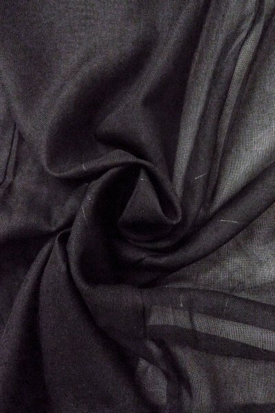 Photo12: O0909I Vintage Japanese kimono   Black HAORI short jacket for women / Silk. Tall grass   (Grade B) (12)