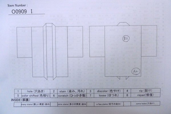 Photo13: O0909I Vintage Japanese kimono   Black HAORI short jacket for women / Silk. Tall grass   (Grade B) (13)