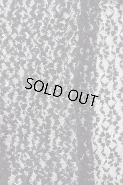 Photo3: Mint O0909J Vintage Japanese kimono   Black HAORI short jacket for women / Synthetic. Flower Lace fabric  (Grade A) (3)