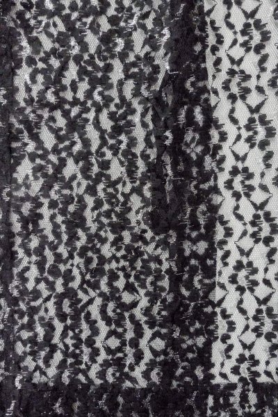 Photo4: Mint O0909J Vintage Japanese kimono   Black HAORI short jacket for women / Synthetic. Flower Lace fabric  (Grade A) (4)