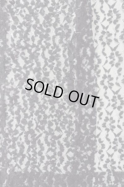 Photo4: Mint O0909J Vintage Japanese kimono   Black HAORI short jacket for women / Synthetic. Flower Lace fabric  (Grade A) (4)