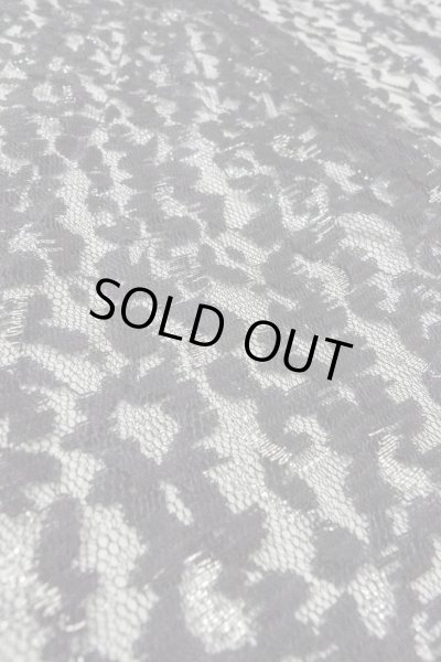 Photo10: Mint O0909J Vintage Japanese kimono   Black HAORI short jacket for women / Synthetic. Flower Lace fabric  (Grade A) (10)