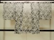 Photo2: O0909K Vintage Japanese kimono   Black HAORI short jacket for women / Synthetic. Flower, Lace fabric  (Grade B) (2)