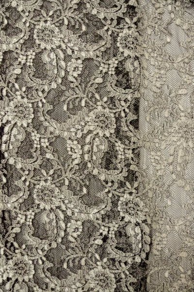 Photo3: O0909K Vintage Japanese kimono   Black HAORI short jacket for women / Synthetic. Flower, Lace fabric  (Grade B) (3)