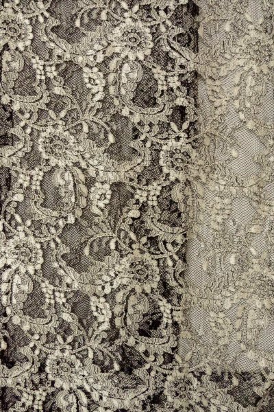 Photo4: O0909K Vintage Japanese kimono   Black HAORI short jacket for women / Synthetic. Flower, Lace fabric  (Grade B) (4)