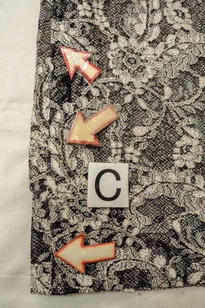 Photo16: O0909K Vintage Japanese kimono   Black HAORI short jacket for women / Synthetic. Flower, Lace fabric  (Grade B) (16)