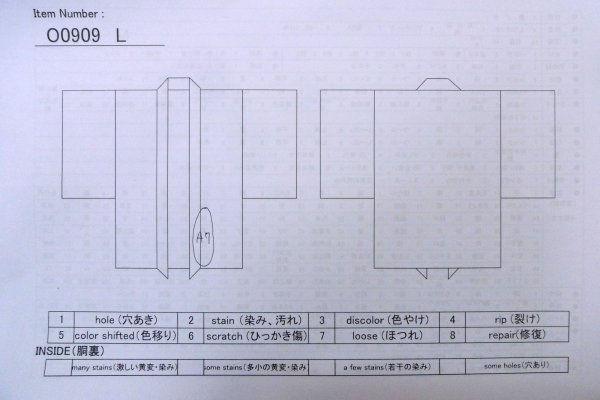 Photo13: O0909L Vintage Japanese kimono  Dark Red HAORI short jacket for women / Synthetic. Flower, Lace fabric  (Grade B) (13)