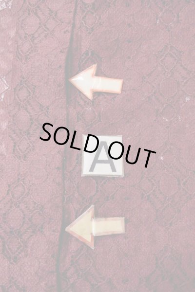 Photo14: O0909L Vintage Japanese kimono  Dark Red HAORI short jacket for women / Synthetic. Flower, Lace fabric  (Grade B) (14)