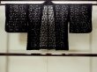 Photo2: Mint O0909M Vintage Japanese kimono   Black HAORI short jacket for women / Synthetic. Flower, Lace fabric  (Grade A) (2)