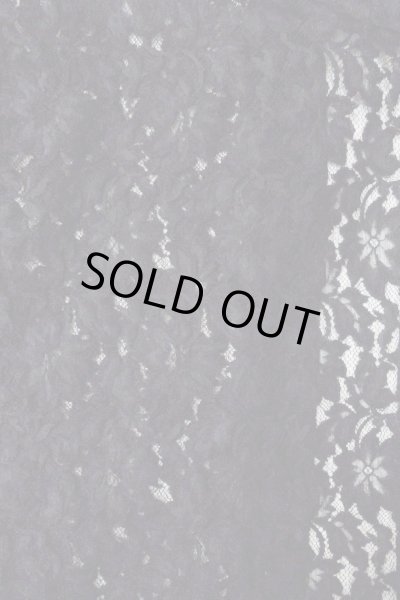 Photo3: Mint O0909M Vintage Japanese kimono   Black HAORI short jacket for women / Synthetic. Flower, Lace fabric  (Grade A) (3)