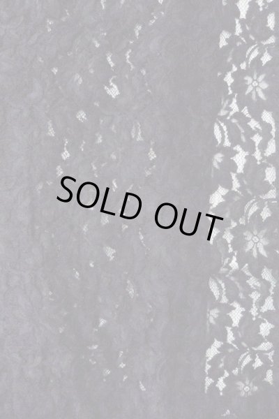 Photo4: Mint O0909M Vintage Japanese kimono   Black HAORI short jacket for women / Synthetic. Flower, Lace fabric  (Grade A) (4)