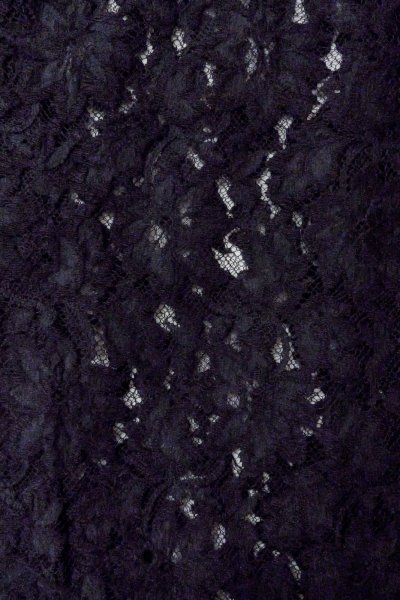 Photo5: Mint O0909M Vintage Japanese kimono   Black HAORI short jacket for women / Synthetic. Flower, Lace fabric  (Grade A) (5)