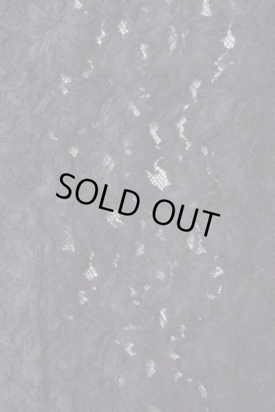 Photo5: Mint O0909M Vintage Japanese kimono   Black HAORI short jacket for women / Synthetic. Flower, Lace fabric  (Grade A) (5)