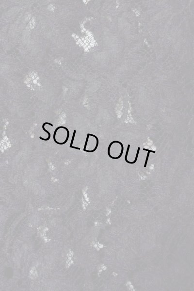 Photo7: Mint O0909M Vintage Japanese kimono   Black HAORI short jacket for women / Synthetic. Flower, Lace fabric  (Grade A) (7)