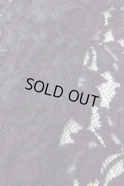 Photo8: Mint O0909M Vintage Japanese kimono   Black HAORI short jacket for women / Synthetic. Flower, Lace fabric  (Grade A) (8)