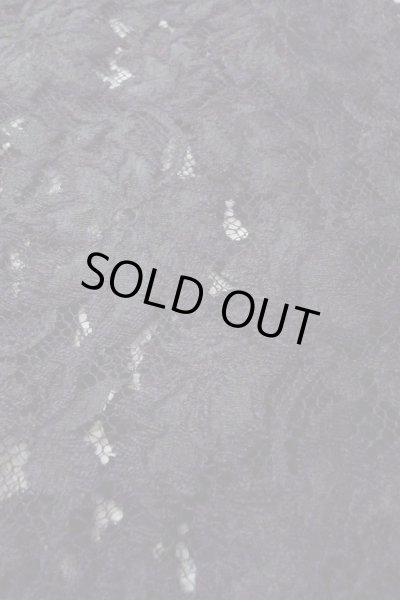 Photo9: Mint O0909M Vintage Japanese kimono   Black HAORI short jacket for women / Synthetic. Flower, Lace fabric  (Grade A) (9)