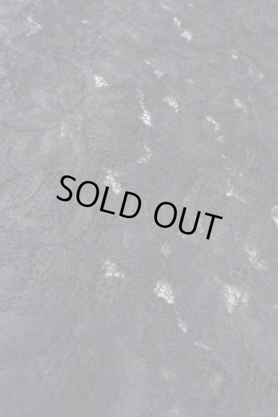 Photo10: Mint O0909M Vintage Japanese kimono   Black HAORI short jacket for women / Synthetic. Flower, Lace fabric  (Grade A) (10)