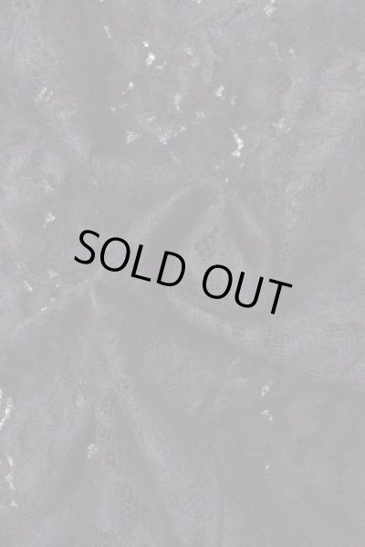 Photo11: Mint O0909M Vintage Japanese kimono   Black HAORI short jacket for women / Synthetic. Flower, Lace fabric  (Grade A) (11)