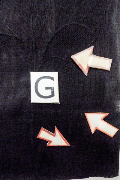 Photo20: O0909N Vintage Japanese kimono   Black HAORI short jacket for women / Silk. Autumn bellflower   (Grade D) (20)