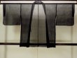 Photo2: Mint O0909O Vintage Japanese kimono   Black HAORI short jacket for women / Synthetic. Circle, Lace fabric  (Grade A) (2)