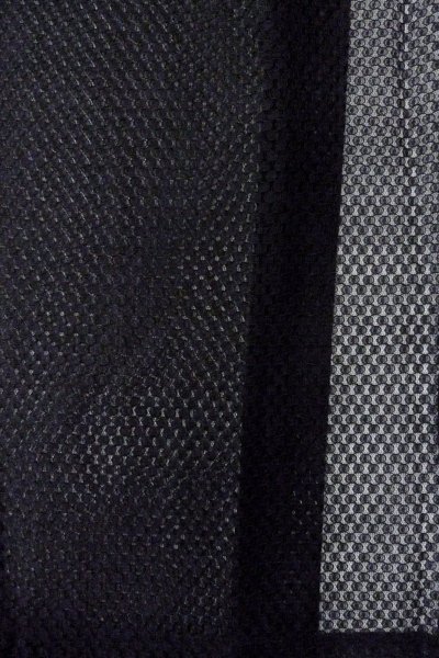 Photo4: Mint O0909O Vintage Japanese kimono   Black HAORI short jacket for women / Synthetic. Circle, Lace fabric  (Grade A) (4)