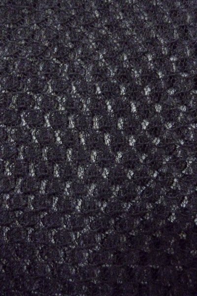 Photo7: Mint O0909O Vintage Japanese kimono   Black HAORI short jacket for women / Synthetic. Circle, Lace fabric  (Grade A) (7)