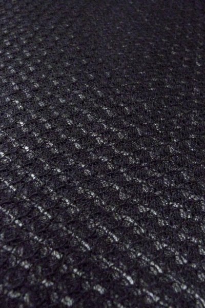 Photo10: Mint O0909O Vintage Japanese kimono   Black HAORI short jacket for women / Synthetic. Circle, Lace fabric  (Grade A) (10)