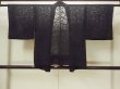 Photo2: Mint O0909R Vintage Japanese kimono   Black HAORI short jacket for women / Silk. Ivy   (Grade A) (2)